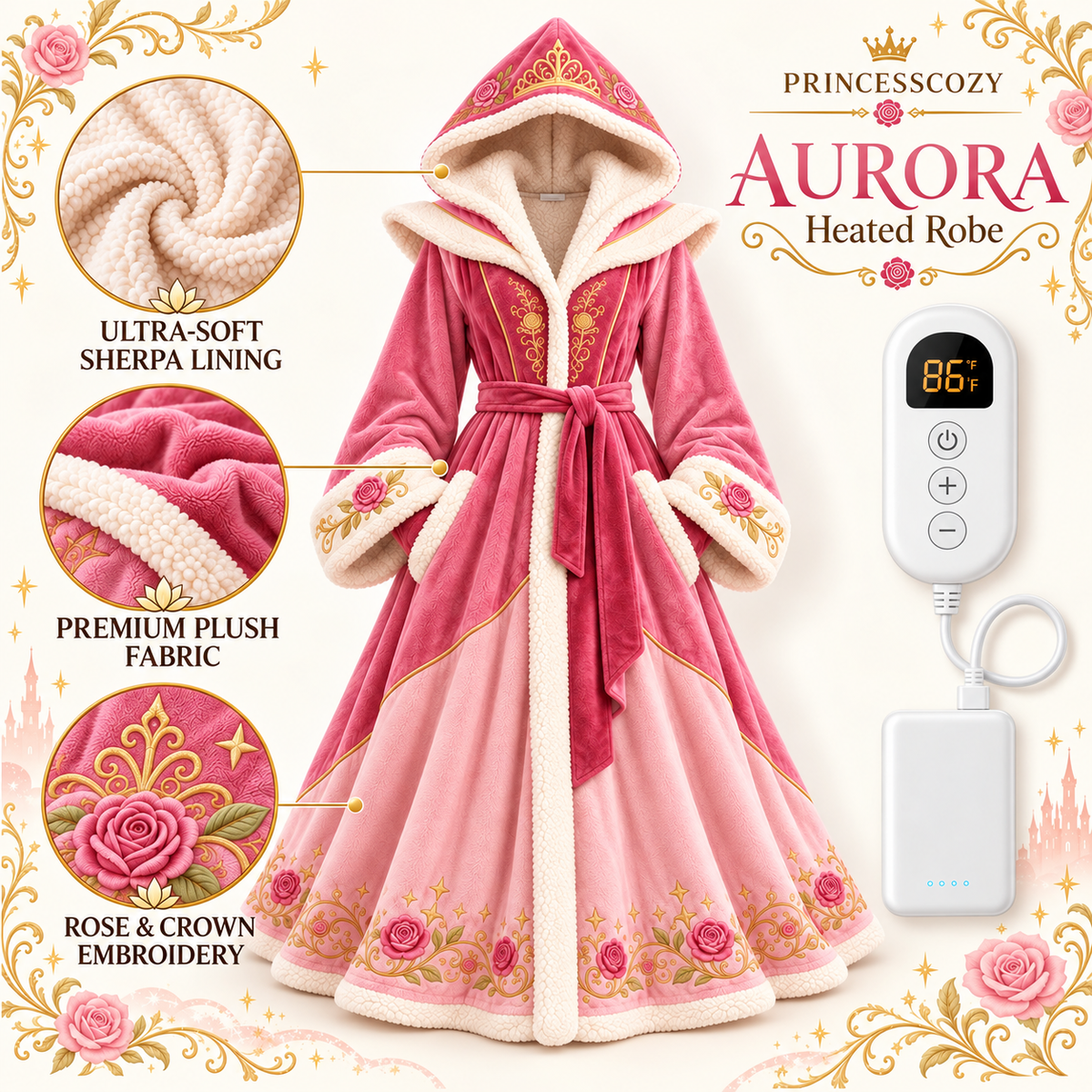 Princess Cozy Heated Robe